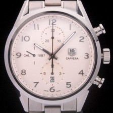 SA급 태그호이어 남성용 까레라 칼리버 1887 크로노그래프 화이트 다이얼 7750 오토매틱 TAG4204 xx