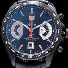 SA급 태그호이어 남성용 그렌드 까레라 크로노그래프 칼리버 17 블랙 다이얼 ETA-7750 오토매틱 무브먼트 TAG0250 xx