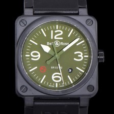 SA급 벨엔로즈 남성용 BR03-92 다이버 세라믹 오토매틱 9015 타입 42mm 우레탄줄 그린 다이얼 bel80298 xx