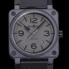 SA급 벨엔로즈 남성용 BR03-92 다이버 세라믹 오토매틱 9015 타입 42mm 우레탄줄 블랙 다이얼 bel80299 xx