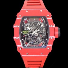 SA급 리차드밀러 남성용 RM035-02 라파 50mm 카본 오토매틱 무브먼트 우레탄줄 스캘래톤 다이얼 ric0238 xx