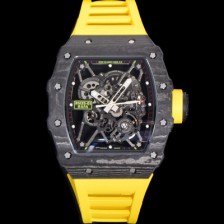 SA급 리차드밀러 남성용 RM035-01 라파 수동/기계식 무브먼트 50mm 카본 우레탄줄 스캘래톤 다이얼 ric0236 xx