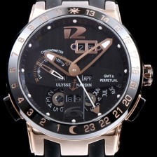 SA급 율리스나르당 남성용 율리시스 나르딘 326-03 이그제큐티브 엘 토로 지엠티 퍼페츄얼 블랙 다이얼 오토매틱 무브먼트 ULY4200 xx