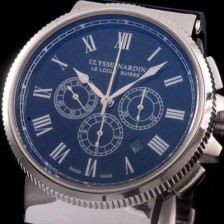 SA급 율리스나르당 남성용 마린크로노그래프 44mm 로마마크 블랙 다이얼 ULY42015 xx