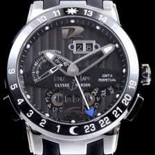 SA급 율리스나르당 남성용 율리시스 나르딘 322-00-3 이그제큐티브 엘 토로 지엠티 퍼페츄얼 블랙 다이얼 오토매틱 무브먼트 ULY4203 xx