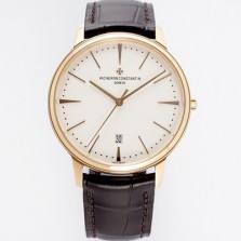SA급 바쉐론콘스탄틴 남성용 패트리모니 85180/000R-9248 셀프 와인딩 드레스 워치!! 18K 로즈골드 케이스 화이트 다이얼 오토매틱 무브먼트 VAC0215 xx