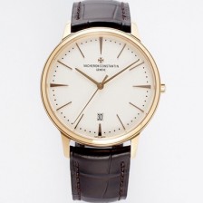 SA급 바쉐론콘스탄틴 남성용 패트리모니 85180/000R-9248 셀프 와인딩 드레스 워치!! 18K 로즈골드 케이스 화이트 다이얼 오토매틱 무브먼트 VAC0215 xx