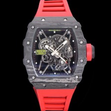 SA급 리차드밀러 남성용 RM035-01 라파 수동/기계식 무브먼트 50mm 카본 우레탄줄 스캘래톤 다이얼 ric0234 xx