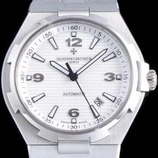 SA급 바쉐론콘스탄틴 남성용 오버시즈 데이트 47040/000M-9500 최신 업그레이드 버전! 화이트 텍스쳐 다이얼 오토매틱 무브먼트 VAC0203 xx