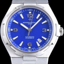 SA급 바쉐론콘스탄틴 남성용 오버시즈 데이트 P47040/000A-9008 최신 업그레이드 버전! 블루 다이얼 오토매틱 무브먼트 VAC0200 xx
