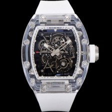 SA급 리차드밀러 남성용 RM055 수동/기계식 무브먼트 50mm 우레탄줄 스캘래톤 블랙 다이얼 ric0226 xx