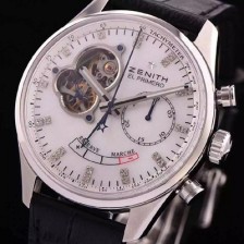 SA급 제니스 남성용 NEW 신상!!엘 프리매로 03.2080.4021/81.C714 크로노마스터 11시방향 스켈레톤 다이얼 화이트 다이얼 오토매틱 무브먼트 ZEN4213 xx