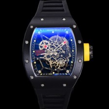 SA급 리차드밀러 남성용 RM035 라파엘 나달 수동/기계식 풀 세라믹 48mm 러버줄 블랙 스켈레톤 다이얼 ric0221 xx