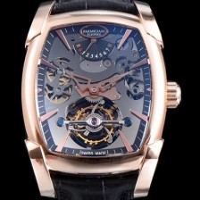 SA급 파르미지아니 남성용 칼파 신형 그랜드 투어빌론 시리즈 18k 로즈골드 그레이 스켈레톤 다이얼 아시안 투어빌론 탑재 PAR4211 xx