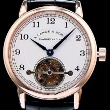 SA급 아랑게운트죄네 남성용 Handwerkskunst 화이트 다이얼 투어빌론 무브먼트 LAN4204 xx