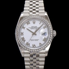 SA급 로렉스 남성용 데이저스트 m126234 로마인덱스 36mm 보석/큐빅 오토매틱 Cal.3235 무브먼트 화이트 다이얼 rol5360 xx