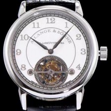 SA급 아랑게운트죄네 남성용 Handwerkskunst 화이트 다이얼 투어빌론 무브먼트 LAN4203 xx