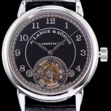 SA급 아랑게운트죄네 남성용 Handwerkskunst 블랙 다이얼 투어빌론 무브먼트 LAN4200 xx