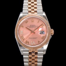 SA급 로렉스 남성용 데이저스트 m126231 18K 로즈골드 로마인덱스 36mm 오토매틱 Cal.3235 무브먼트 핑크 다이얼 rol5364 xx