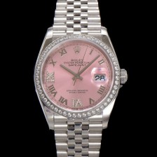 SA급 로렉스 남성용 데이저스트 m126284 로마인덱스 36mm 보석/큐빅 오토매틱 Cal.3235 무브먼트 핑크 다이얼 rol5361 xx