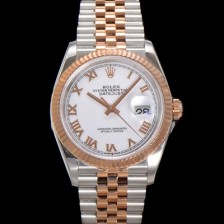 SA급 로렉스 남성용 데이저스트 m126231 18K 로즈골드 로마인덱스 36mm 오토매틱 Cal.3235 무브먼트 화이트 다이얼 rol5363 xx