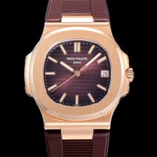 SA급 파텍필립남성용 노틸러스 5711/1R-001 러버밴드 Cal.324 S C타입무브 오토매틱 18K 로즈골드 40미리 브라운 다이얼 PAT78455 xx
