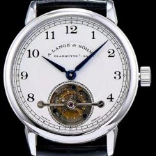 SA급 아랑게운트죄네 남성용 Handwerkskunst 화이트 다이얼 투어빌론 무브먼트 LAN4240 xx