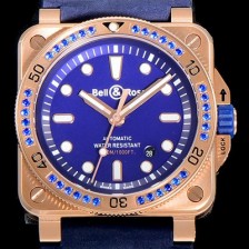SA급 벨엔로스남성용 R-03 인스트루먼트 18K 로즈골드 오토매틱 42미리 블루다이얼 BEL72136 xx