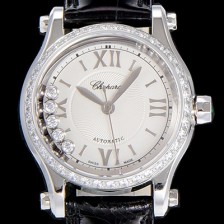 SA급 쇼파드여성용 해피스포츠 미니 오토매틱 보석/큐빅 30미리 레이디스 화이트다이얼 CHO80053 xx
