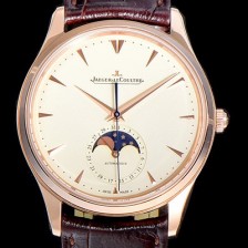 SA급 예거 르꿀르뜨남성용 마스터 울트라 씬 문페이즈 39미리 오토매틱 18K로즈골드 화이트다이얼 JAG16073 xx