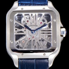 SA급 까르띠에남성용  산토스 더 까르띠에 수동/기계식 라지39.8미리 스켈레톤 다이얼 CAR18125 xx