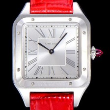 SA급 까르띠에남여공용 산토스 두몽트 쿼츠 커플시계 38미리 43미리/38미리 M/S 실버다이얼 CAR78582 xx