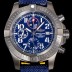 SA급 브라이틀링남성용  어벤져 크로노그래프 45미리 나이트미션 DLC코팅 티타늄 오토매틱 블루다이얼  BRE43575 xx