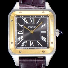 SA급 까르띠에남여공용 산토스 두몽트 쿼츠 커플시계 38미리 43미리/38미리 M/S 블랙다이얼 CAR81631 xx