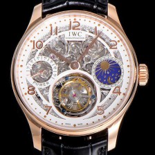 SA급 아이더블유씨남성용 포르투기즈 42미리 수동/기계식 투어빌론(뚜르삐옹) 금장시계 스켈래톤 다이얼 블랙다이얼 IWC79114 xx