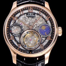 SA급 아이더블유씨남성용 포르투기즈 42미리 수동/기계식 투어빌론(뚜르삐옹) 금장시계 스켈래톤 다이얼 블랙다이얼 IWC45296 xx