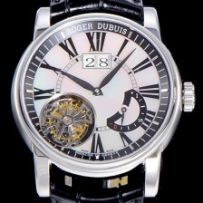 SA급 로저드빌남성용  오마쥬 수동기계식 투어빌론(뜨루삐옹) 45미리 화이트다이얼 ROG22516 xx