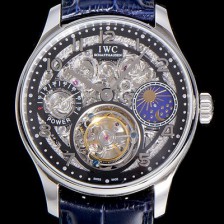 SA급 아이더블유씨남성용  포르투기즈 42미리 수동/기계식 투어빌론(뚜르삐옹) 스켈래톤 다이얼 블랙다이얼 IWC90007 xx