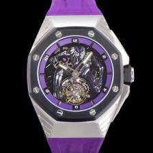 SA급 오데마피게 남성용시계 로얄오크 Concept ;블랙팬더 투어빌론 42mm 남성용시계 우레탄줄 스캘래톤 다이얼 aud6962 xx