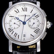 SA급 까르띠에남성용 로톤드 더 까르띠에 크로노그래프 40미리 실버다이얼 CAR37855 xx