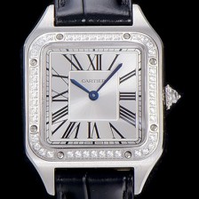 SA급 까르띠에남여공용 산토스 두몽트 쿼츠 커플시계 43미리/38미리 M/S 보석/큐빅 튜닝 실버다이얼 CAR14821 xx