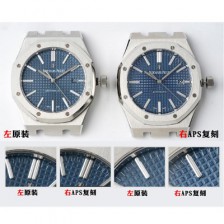 SA급 오데마피게 남성용 15400ST.OO.1220ST.03 로얄오크 41mm 오토매틱 Cal.3120무브먼트 블루 와플 다이얼 aud6528 xx