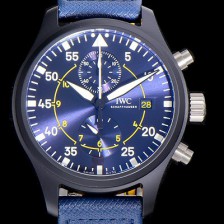 SA급 아이더블유씨남성용 파일럿 워치 탑건 IW389008 크로노그래프 44.5미리 메르세데스-AMG 블루다이얼 오토매틱 IWC91976 xx