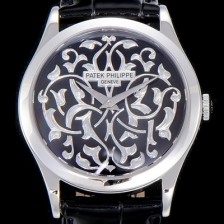 SA급 파텍필립남성용 칼라트라바 인그레이빙 38미리 오토매틱 블랙다이얼 PAT78506 xx