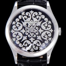 SA급 파텍필립남성용 칼라트라바 인그레이빙 38미리 오토매틱 블랙다이얼 PAT45725 xx