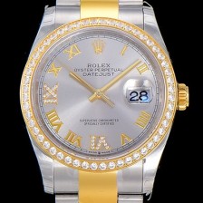 SA급 로렉스남성용 데이져스트 오토매틱 36미리 18K 옐루골드 보석/큐빅 실버다이얼 3235무브 ROL26973 xx
