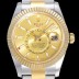 SA급 로렉스남성용 스카이더웰러 오이스터퍼페츄얼 39미리 18K 옐루골드 투톤콤비 오토매틱 골드다이얼 ROL75633 xx