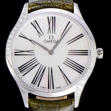 SA급 오메가여성용 드빌 스틸 트레저 다이아몬드 36미리 쿼츠 화이트 다이얼 OMG79077 xx