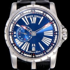 SA급 로저드빌남성용 엑스칼리버 오토매틱 45미리 티타늄 블루다이얼 ROG36044 xx