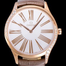 SA급 오메가여성용 드빌 트레저 금장 다이아몬드 36미리 쿼츠 화이트다이얼 OMG26980 xx